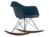 Vitra - Eames Plastic Armchair RE RAR with Upholstery, Sea blue RE, With full upholstery, Sea blue / dark grey, Black, Basic dark/dark maple