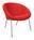 Walter Knoll - 369 , Fabric Divina red, High gloss chrome-plated