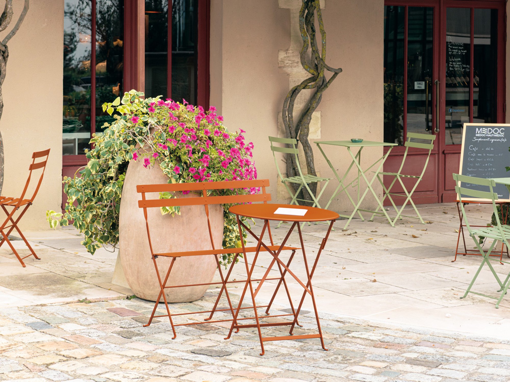 Fermob Bistro folding chairs and folding tables