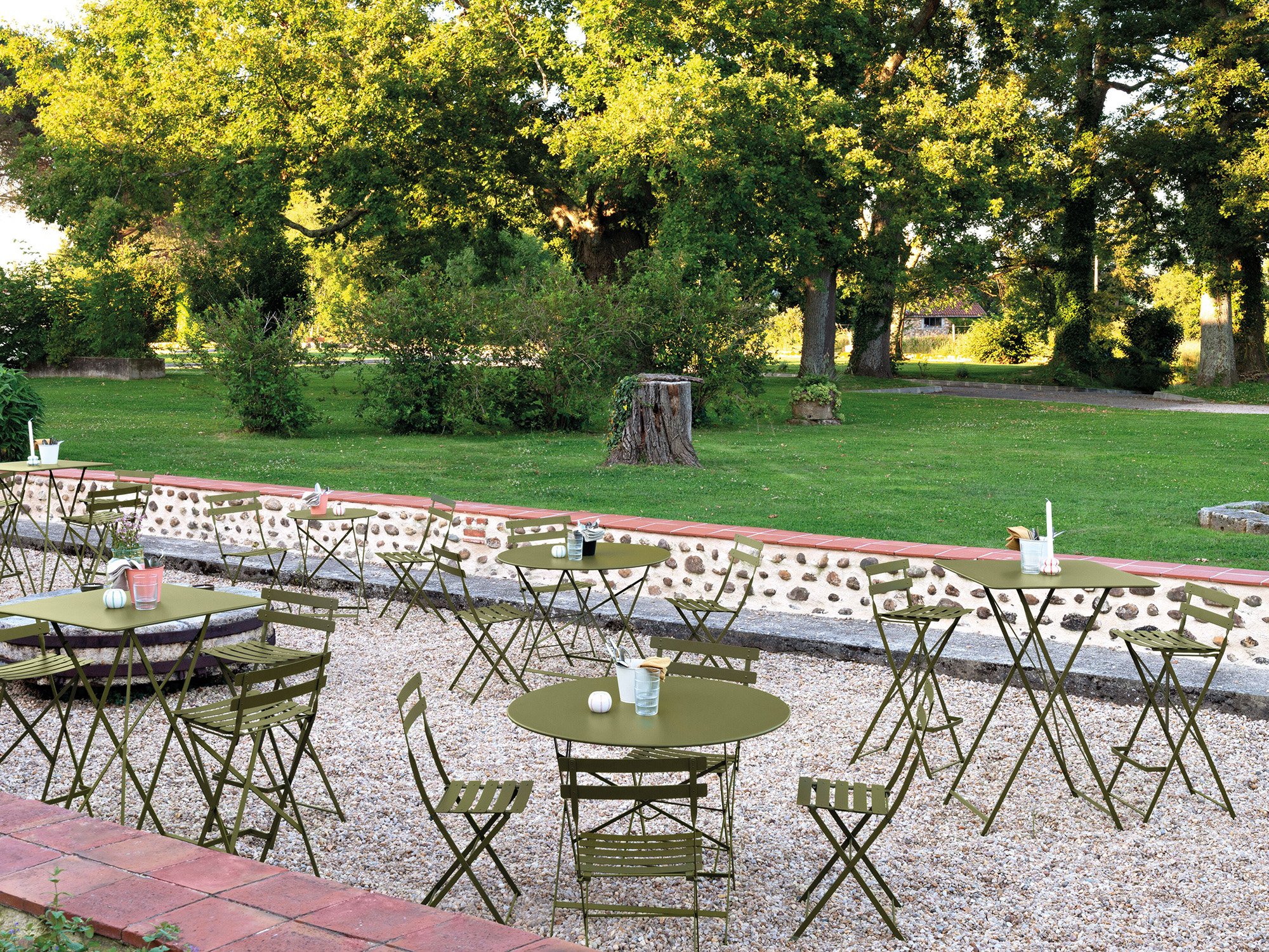 Fermob Bistro folding chairs and folding tables