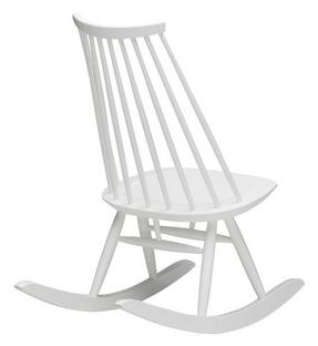 Mademoiselle Rocking Chair White lacquered birch