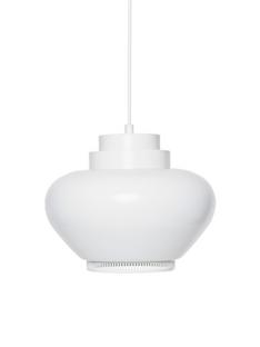 Pendant Lamp A333 Turnip White, white painted steel ring