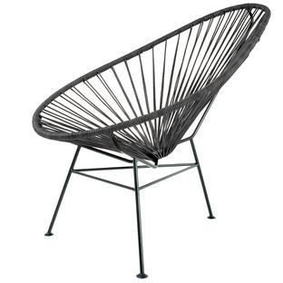Acapulco Chair Leather Leather negro