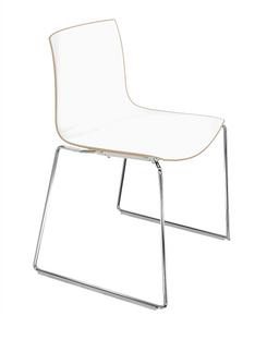 Catifa 46 Sledge Chrome|Bicoloured|Back sand, seat white|Without armrests