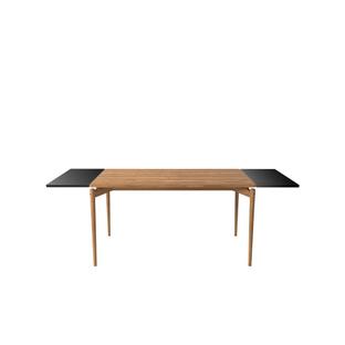 PURE Dining Table 140 x 85 cm|Oiled oak|With 2 black MDF extension boards (L 140-240 cm)
