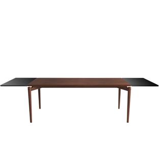 PURE Dining Table 190 x 85 cm|Oiled walnut|With 2 black MDF extension boards (L 190-290 cm)