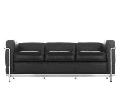 2 Fauteuil Grand Confort, petit modèle, deux/trois places Three-seater|Chrome-plated|Leather Scozia|Graphite black