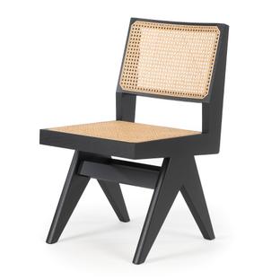 Capitol Complex Chair Oak stained black|Without armrests
