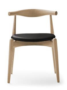 CH20 Elbow Chair White oiled oak|Leather black