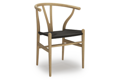 CH24 Wishbone Chair Soaped oak|Black mesh