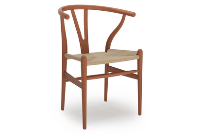 CH24 Wishbone Chair Oiled mahogany|Nature mesh