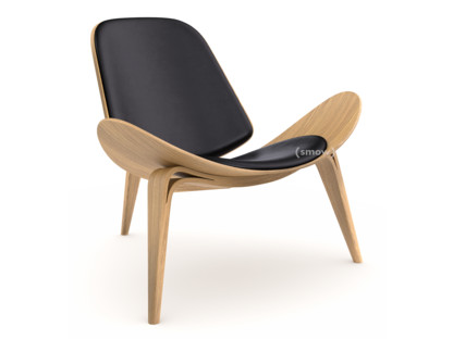 CH07 Shell Chair Oiled oak|Leather black