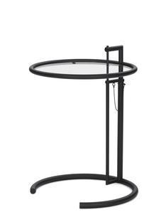 Adjustable Table E 1027 Black Version Crystal glass clear