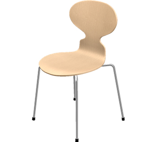 Ant Chair 3101 46 cm|Clear varnished beech|Natural