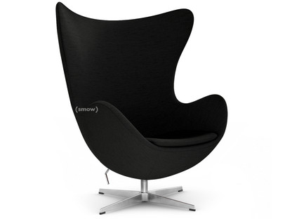 Egg Chair Christianshavn|Christianshavn 1175 - Black Uni|Satin polished aluminium|Without footstool