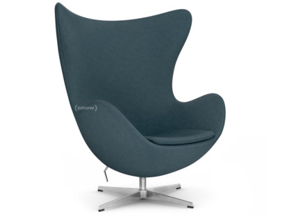 Egg Chair Divina|Divina 181 - Charcoal|Satin polished aluminium|Without footstool