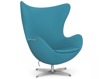 Egg Chair Divina|Divina 893 - Coral green|Satin polished aluminium|Without footstool