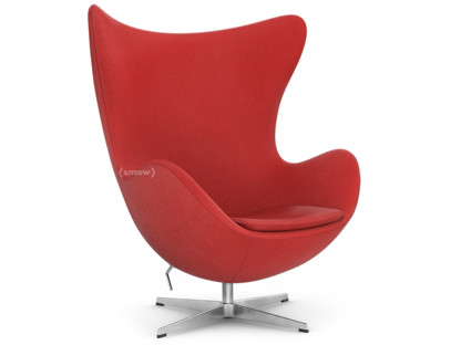 Egg Chair Hallingdal 65|674 - Red|Satin polished aluminium|Without footstool
