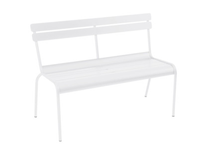 Luxembourg Bench with Backrest Cotton white