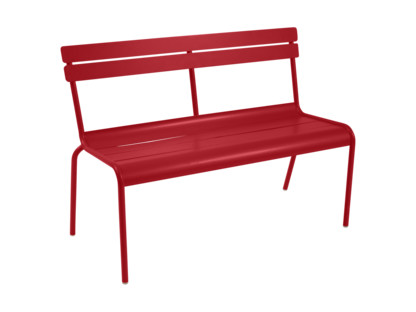 Luxembourg Bench with Backrest Poppy