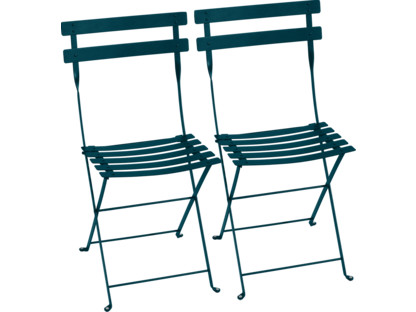 Bistro Folding Chair Set of 2 Acapulco blue