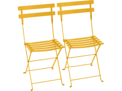 Bistro Folding Chair Set of 2 Honey