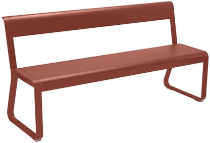Bellevie Bench with Back Red ochre