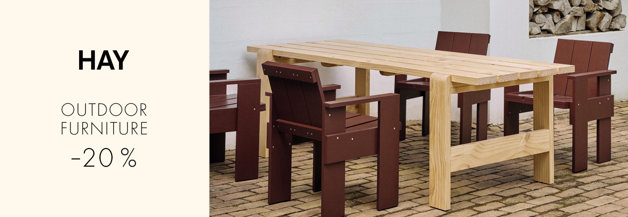 badge Betreffende dozijn Hay outdoor furniture: 20% discount ○ Tables, benches & chairs ○ 2023