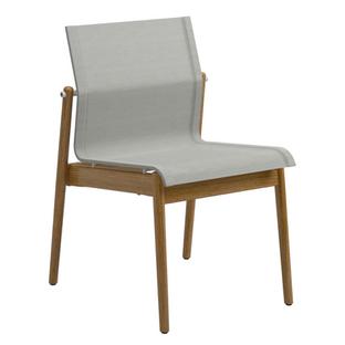 Sway Teak Chair Powder coated white|Fabric Sling seagull|Without armrests
