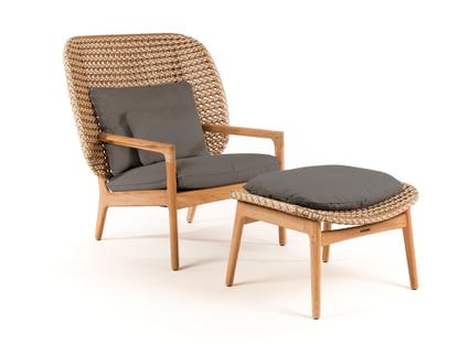 Kay Highback Lounge Chair Harvest|Fife Platinum|With Ottoman