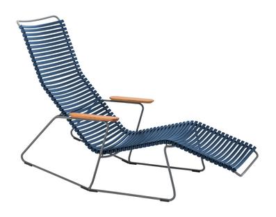 Click Deck Chair tiltable Dark blue