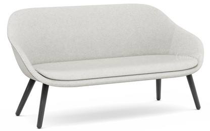 About A Lounge Sofa for Comwell Divina Melange 120 - light grey|Black lacquered oak