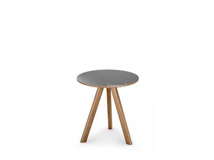 Copenhague Round Table CPH20 Ø 50 x H 49|Lacquered oak|Linoleum grey