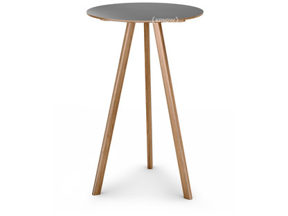 Copenhague Round Table CPH20 Ø 70 x H 105|Lacquered oak|Linoleum grey