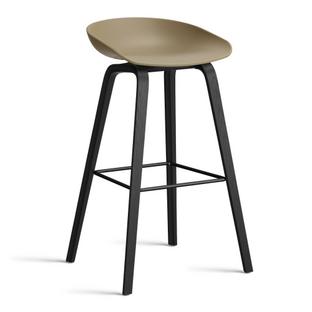 About A Stool AAS 32 Kitchen version: seat height 64 cm|Lacquered oak|Warm red
