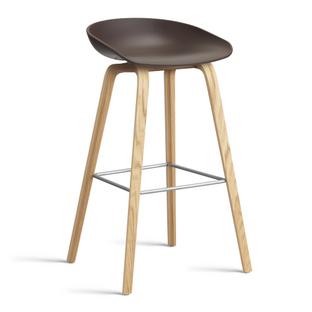 About A Stool AAS 32 Bar version: seat height 74 cm|Lacquered oak|Raisin 2.0
