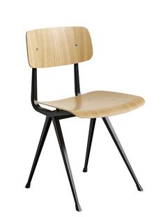 Result Chair Lacquered oak|Steel black powder-coated