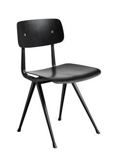 Result Chair Black lacquered oak|Steel black powder-coated