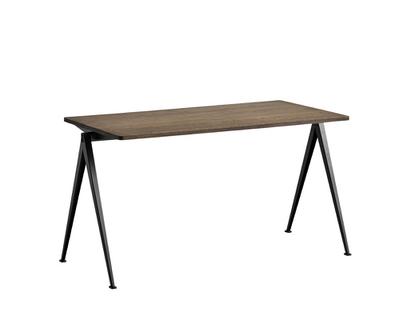 Pyramid Table 01 L 140 x W 65 x H 74 cm|Smoked oak|Steel black powder-coated