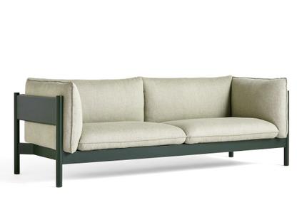 Arbour Sofa Re-wool 408 - lime green/beetle|Bottle green lacquered beech