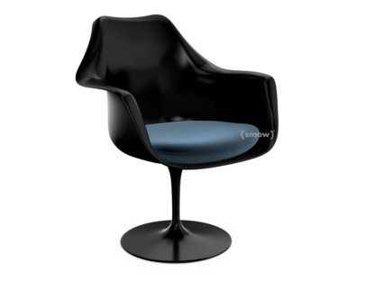 Saarinen Tulip Armchair Static|Seat cushion|Black|Night Blue (Eva 170)