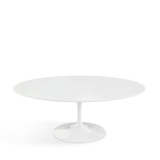 Saarinen Oval Sofa Table White|Laminate white