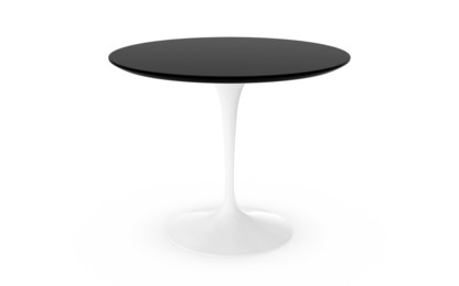 Saarinen Round Dining Table 91 cm|White|Laminate black