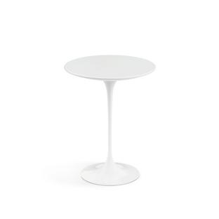 Saarinen Round Side Table 41 cm|White|Laminate white
