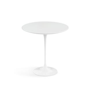 Saarinen Round Side Table 51 cm|White|Laminate white