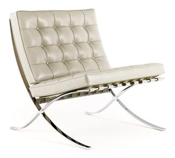 Barcelona Chair Relax Leather Venezia - ivory