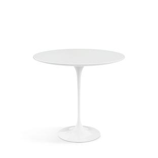 Saarinen Oval Side Table White|Laminate white