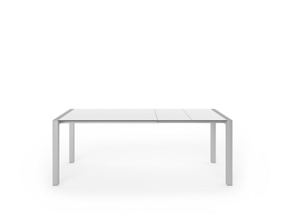 Sushi Dining Table Laminate white|L 125-205 x W 80 cm|Anodised Aluminium