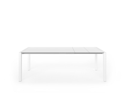 Sushi Dining Table Laminate white|L 150-224 x W 90 cm|Aluminium with white lacquer