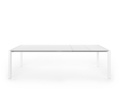 Sushi Dining Table Laminate white|L 177-271 x W 100 cm|Aluminium with white lacquer